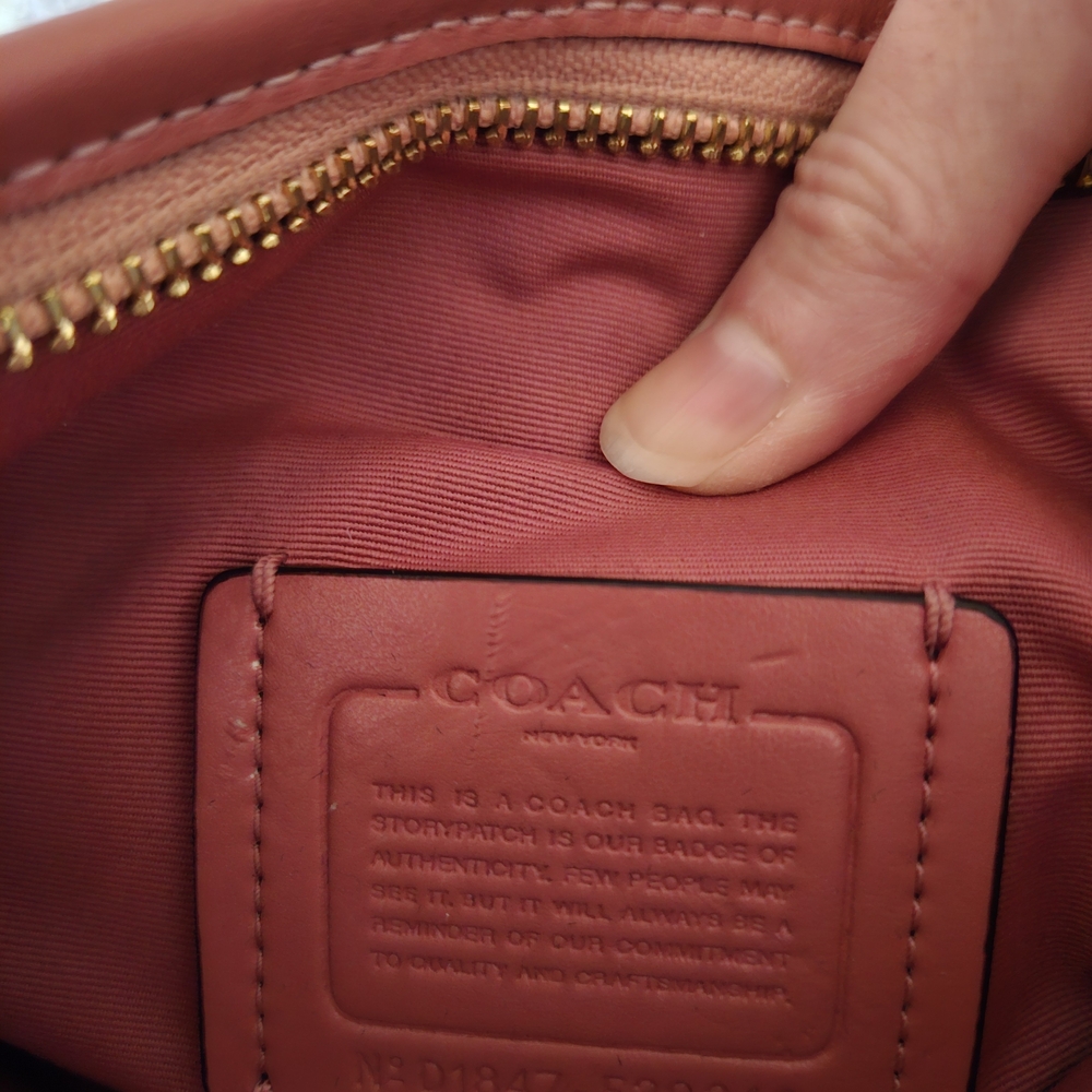 Coach Tan and Pink Crossbody Bag - Picture 8 of 8
